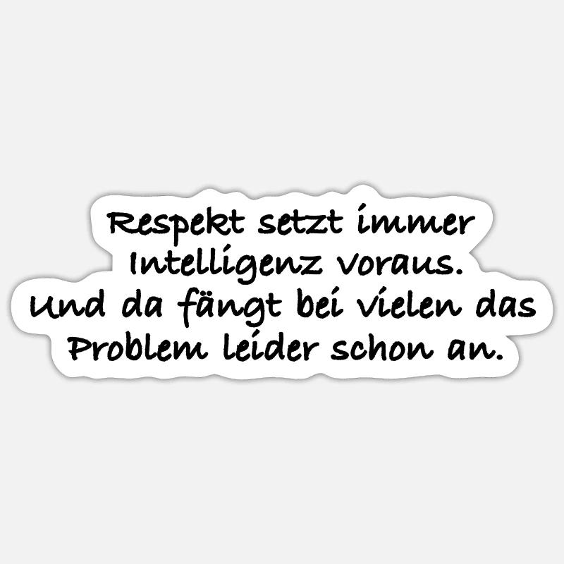 Intelligenz - Sticker Größe S (10 x 10 cm) - Mattweiß