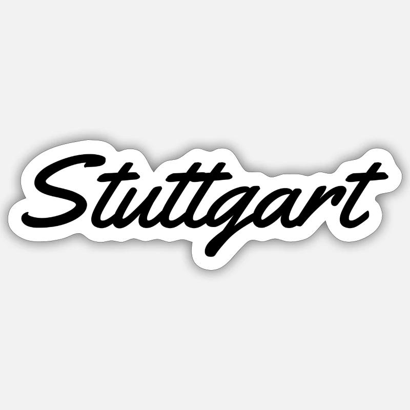 Stuttgart - Sticker size S (10 x 10 cm) - white matte