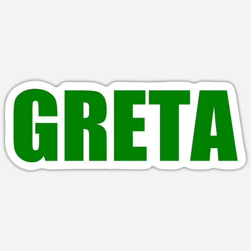 Greta - Sticker taille S (10 x 10 cm) - blanc mat