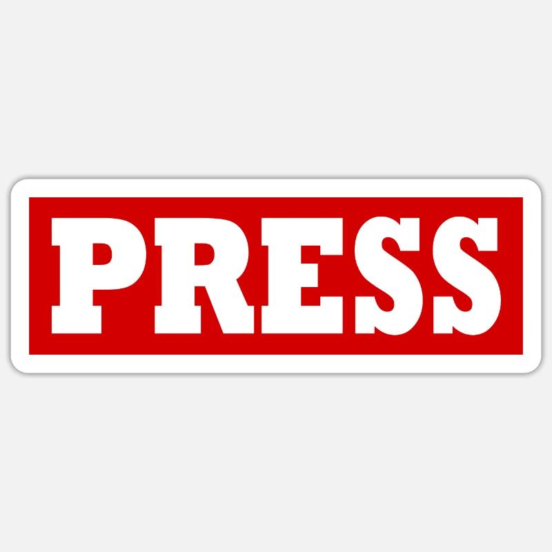 Press - Sticker Größe S (10 x 10 cm) - Mattweiß
