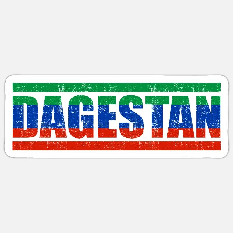 Daghestan - Sticker taille S (10 x 10 cm) - blanc mat