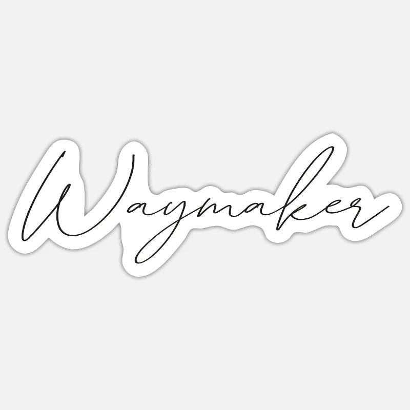 waymaker - Sticker Größe S (10 x 10 cm) - Mattweiß