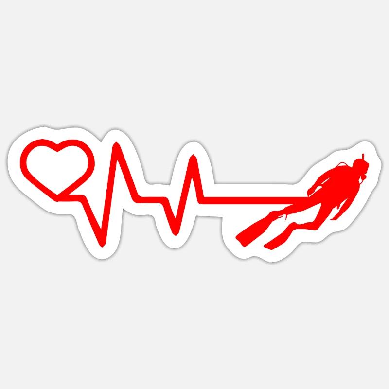 Diving Dive tauchen - Sticker Größe S (10 x 10 cm) - Mattweiß