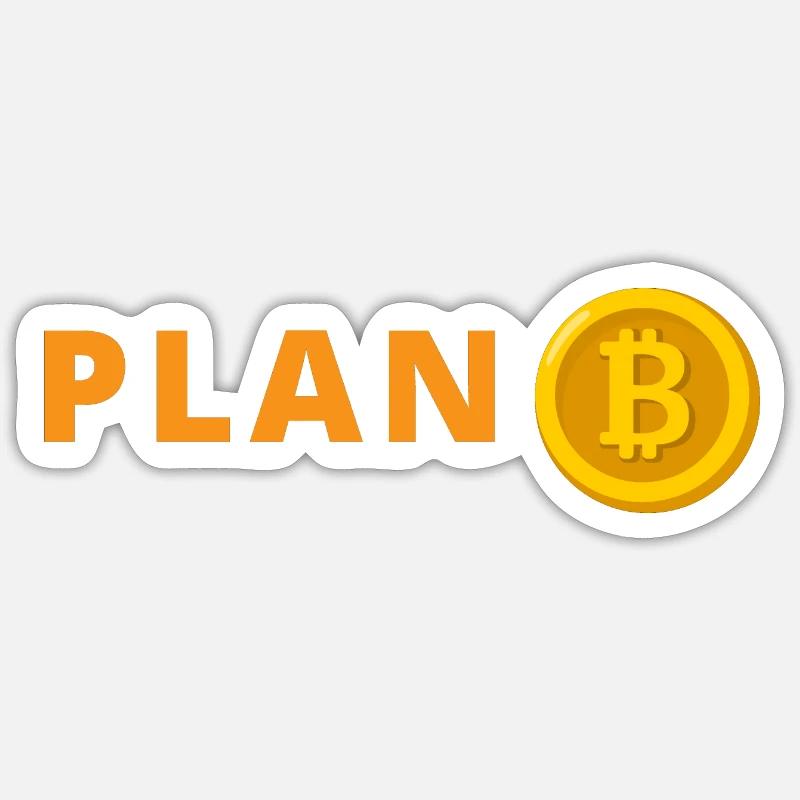 Bitcoin Plan B - Sticker size S (10 x 10 cm) - white matte