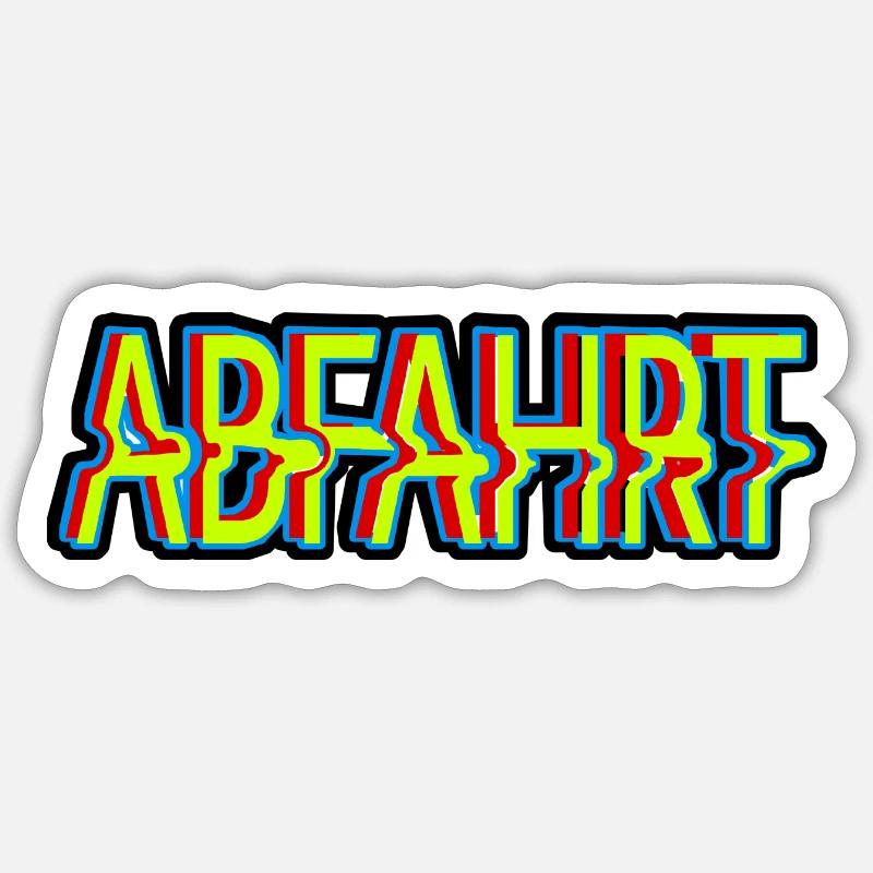 ABFAHRT Sticker Größe S (10 x 10 cm)