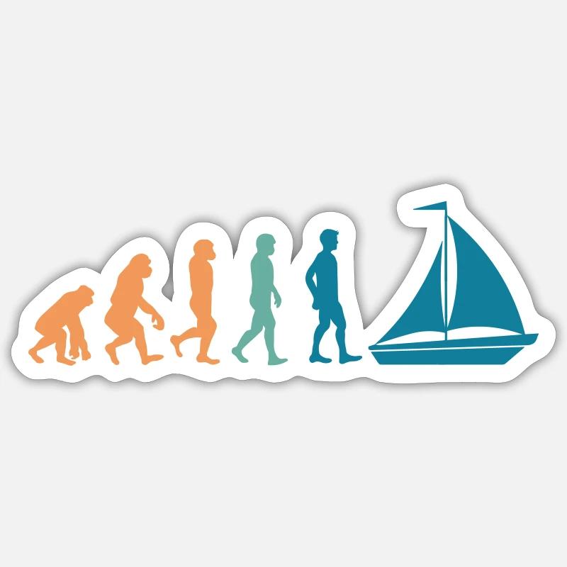 Evolution Sailing Sticker size S (10 x 10 cm)