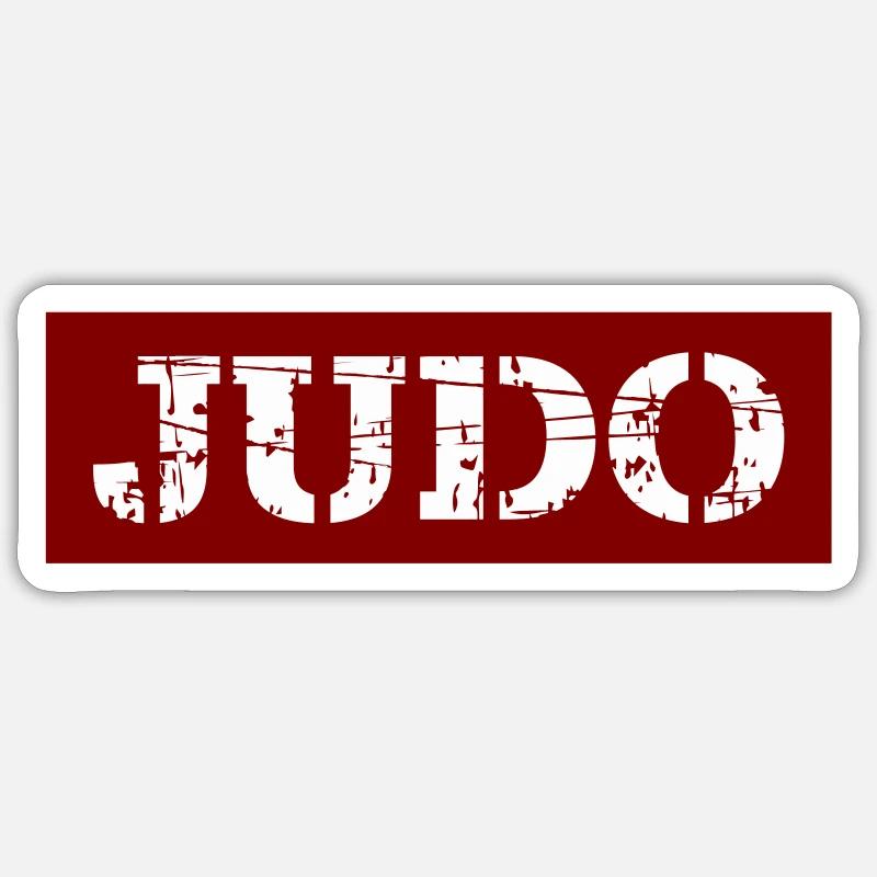 Judo - Sticker Größe S (10 x 10 cm) - Mattweiß