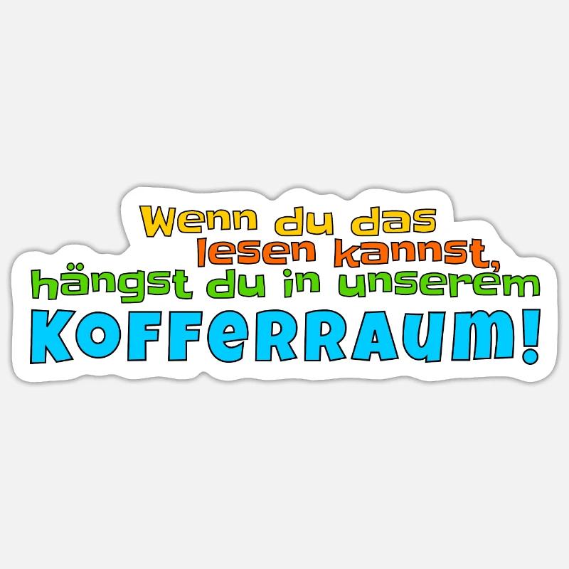 Auto Abstand - Sticker Größe S (10 x 10 cm) - Mattweiß