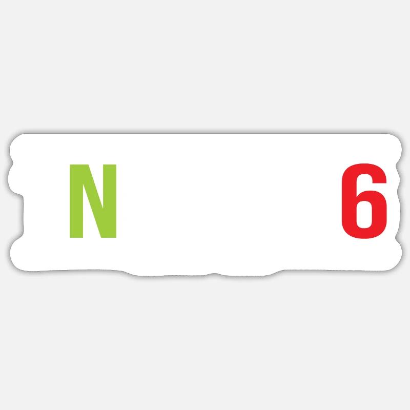 Motorrad Gänge 1N23456 One Down-Five Up - Sticker Größe S (10 x 10 cm) - Mattweiß