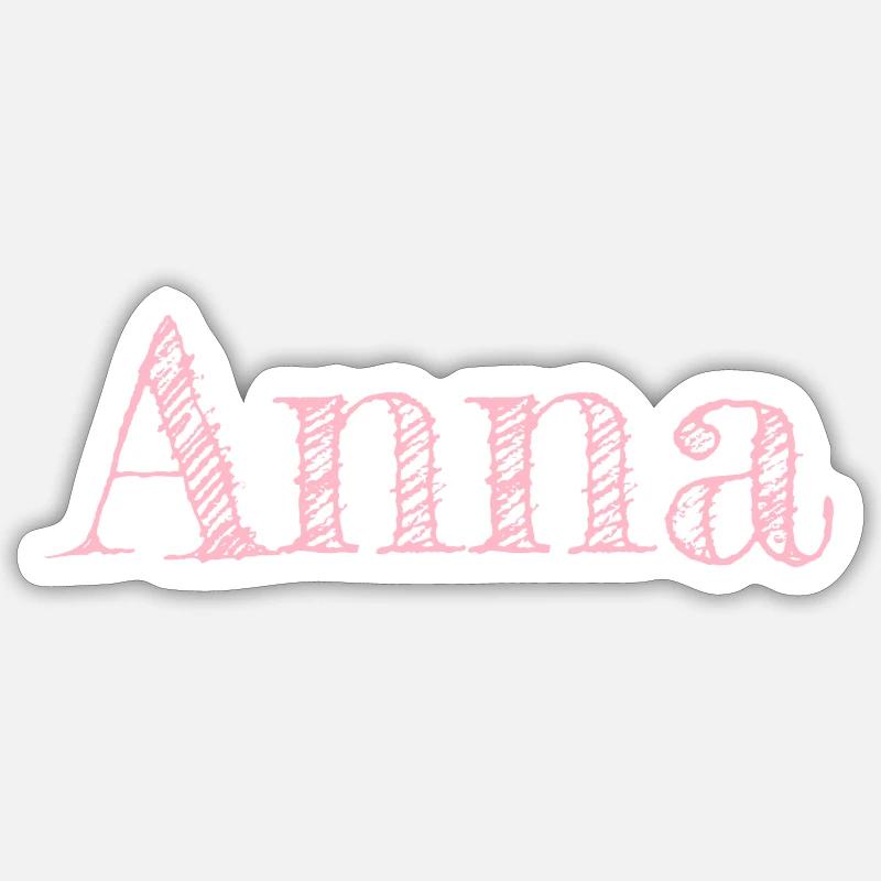 Anna - Sticker size S (10 x 10 cm) - white matte