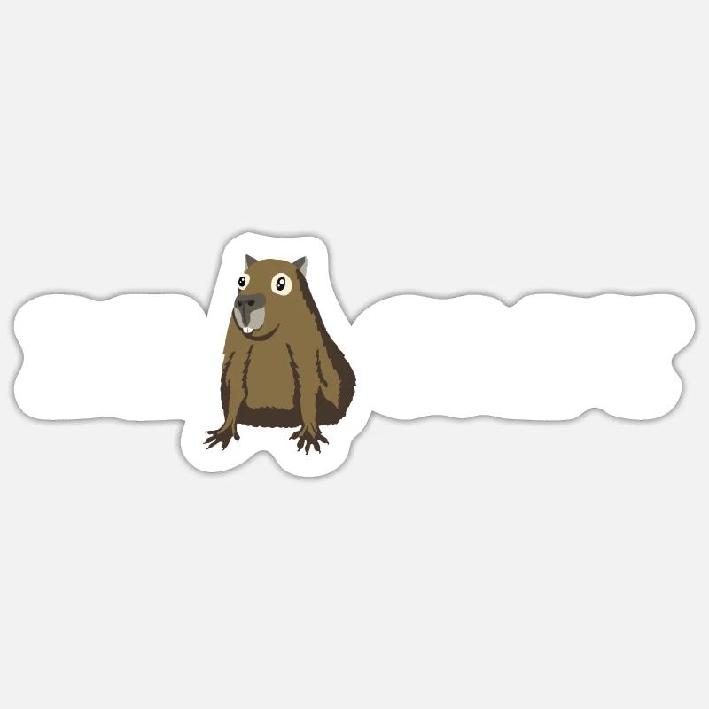 Be Capy Capybara Saying - Sticker size S (10 x 10 cm) - white matte