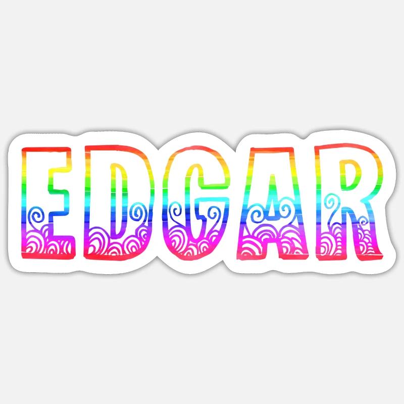 edgar rs rainbow Sticker size S (10 x 10 cm)