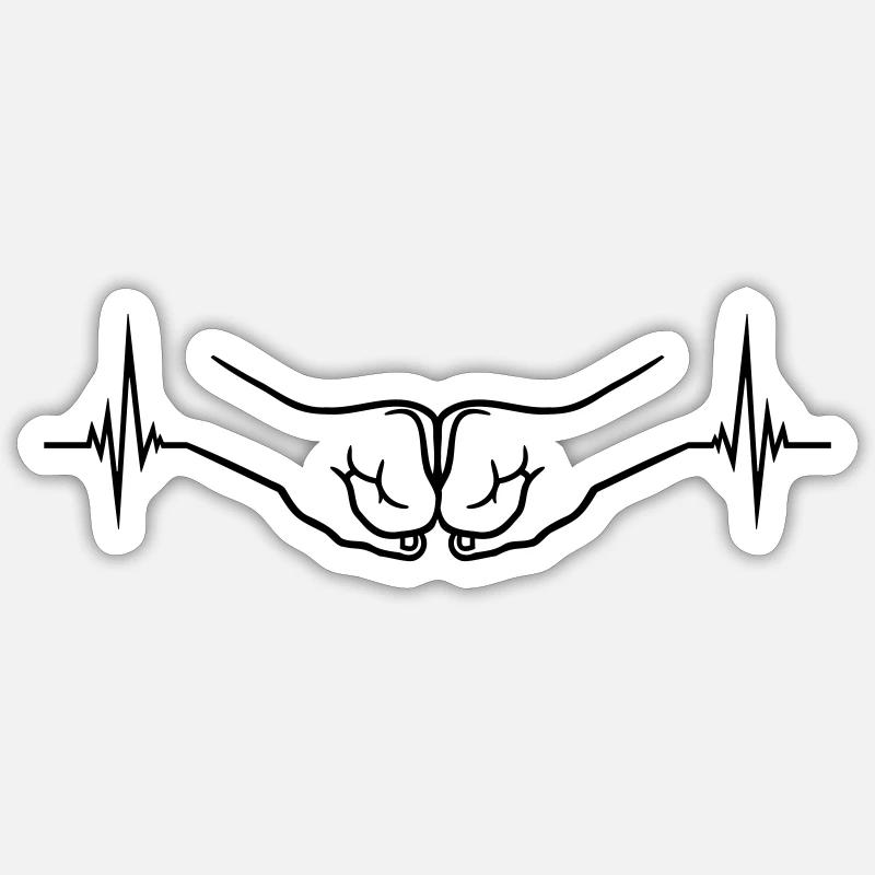 Impulsion de pompe à poing Sticker taille S (10 x 10 cm)