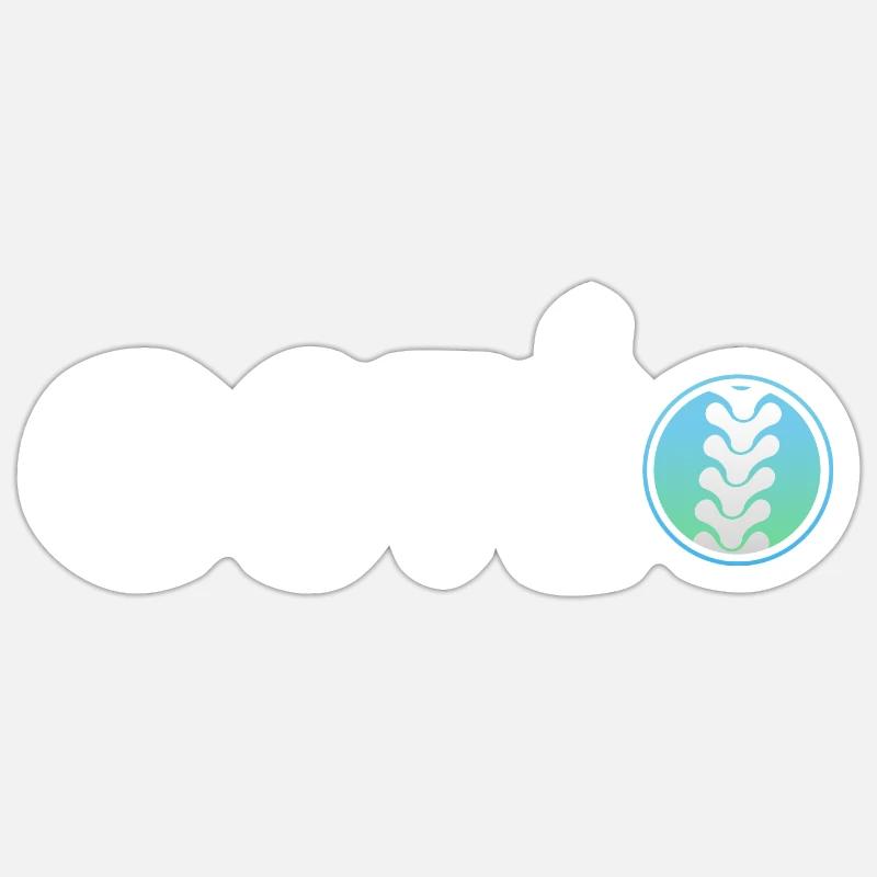 Osteo oder Osteopath - besonderes Osteogeschenk - Sticker Größe S (10 x 10 cm) - Mattweiß