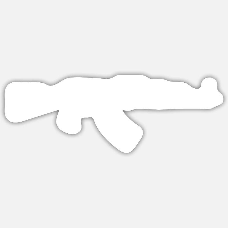 Rifle icon icon - Sticker size S (10 x 10 cm) - white matte