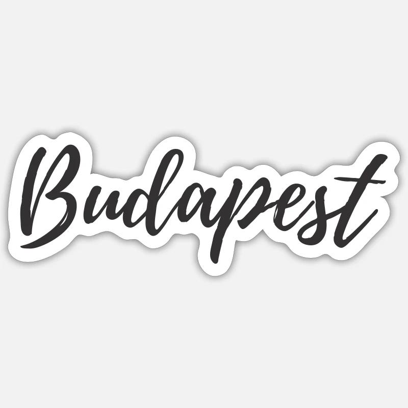 Budapest - Sticker size S (10 x 10 cm) - white matte