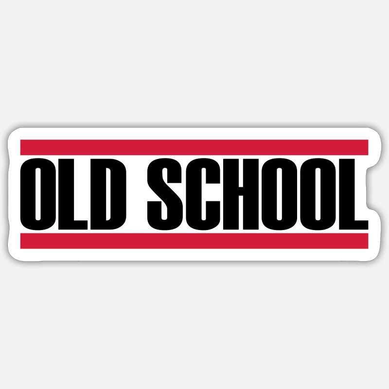 Old School Logo - Sticker size S (10 x 10 cm) - white matte