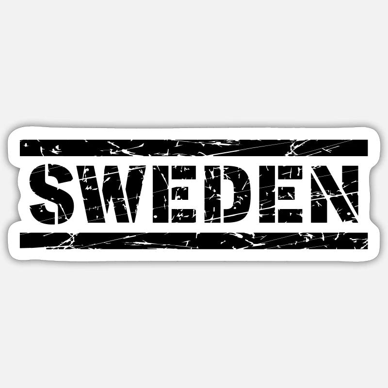 Sweden - Sticker Größe S (10 x 10 cm) - Mattweiß