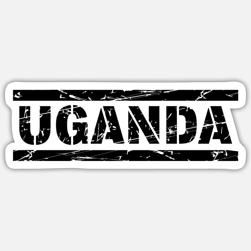Uganda - Sticker size S (10 x 10 cm) - white matte