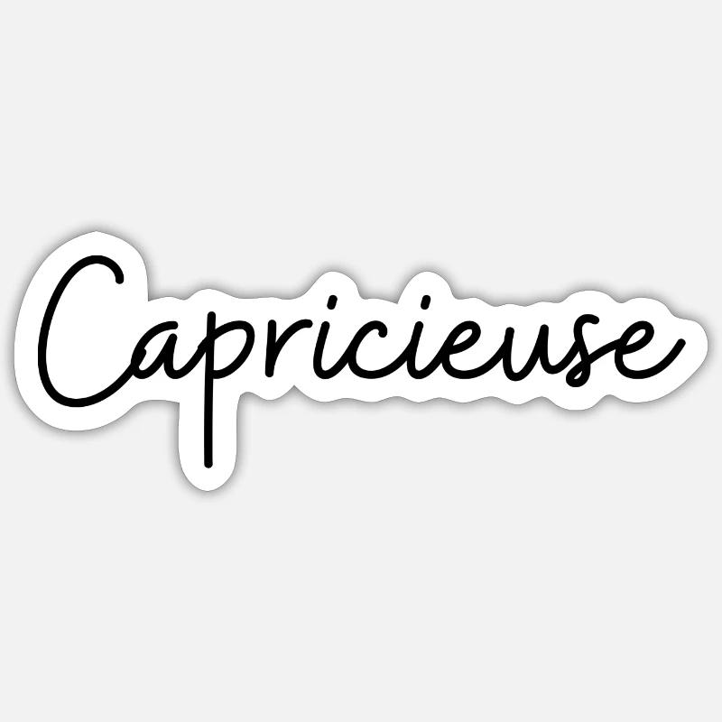 capricieuse idée cadeau - Sticker taille S (10 x 10 cm) - blanc mat