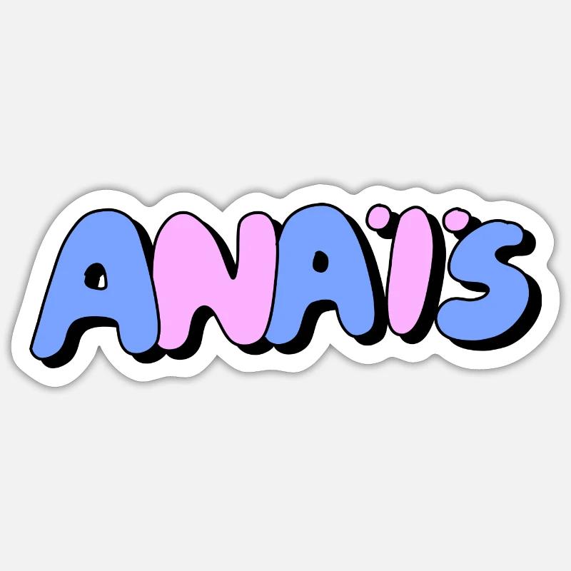 Anaïs - Sticker taille S (10 x 10 cm) - blanc mat