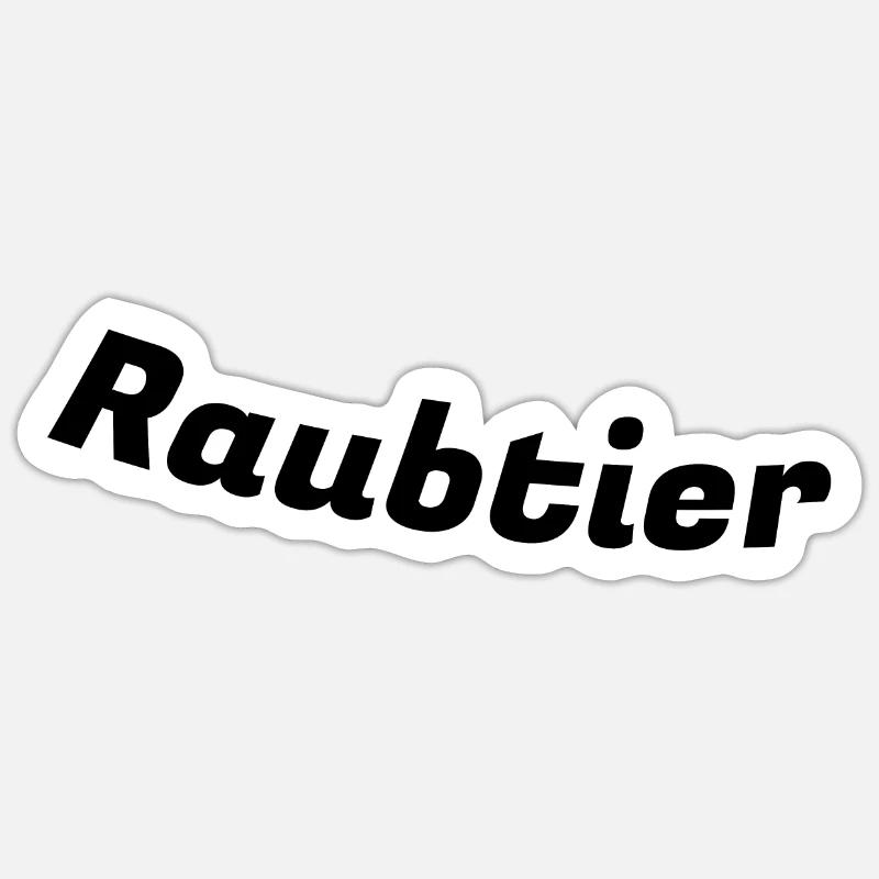 Raubtier - Sticker Größe S (10 x 10 cm) - Mattweiß
