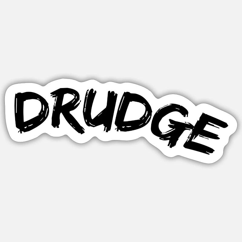 Drudge - Sticker Größe S (10 x 10 cm) - Mattweiß