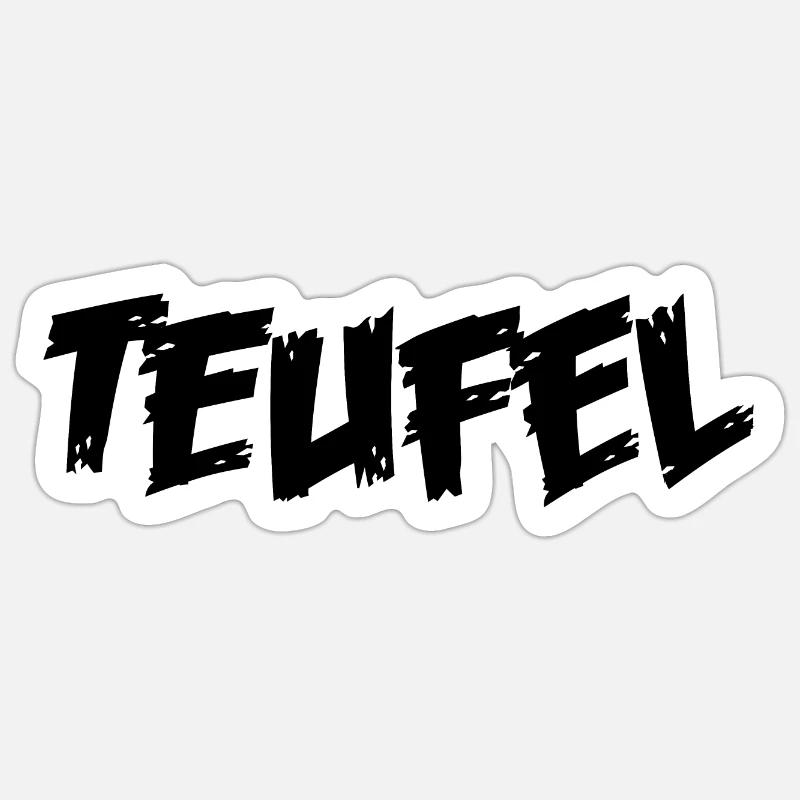 Devil - Sticker size S (10 x 10 cm) - white matte