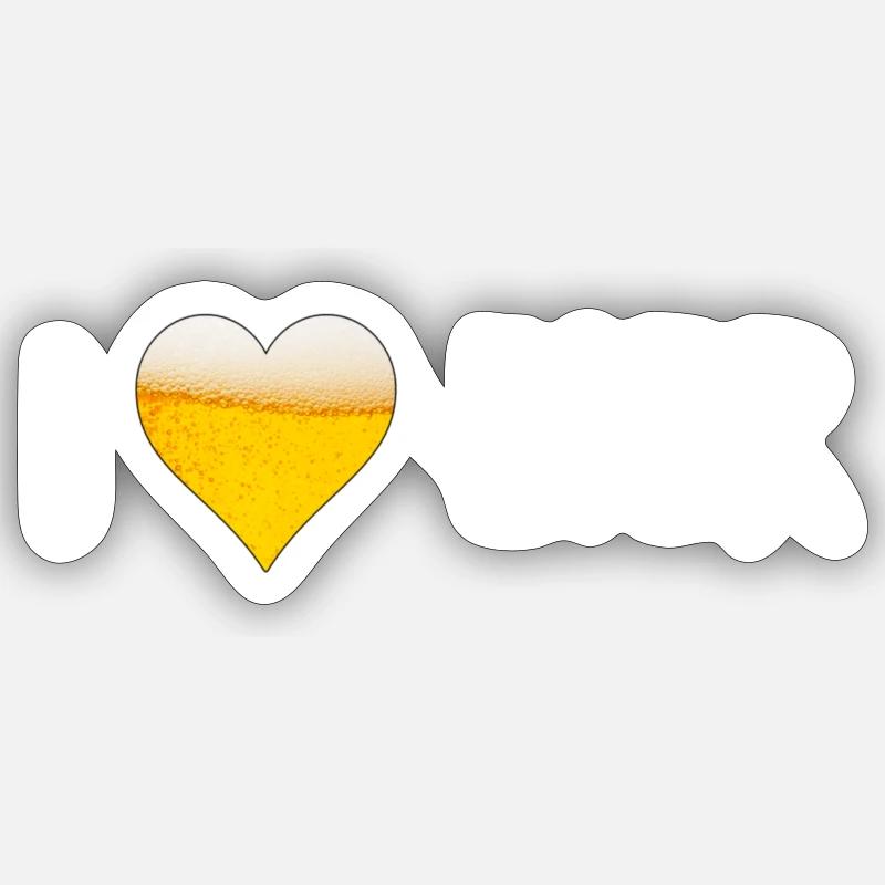 Bierliebe Sticker Größe S (10 x 10 cm)