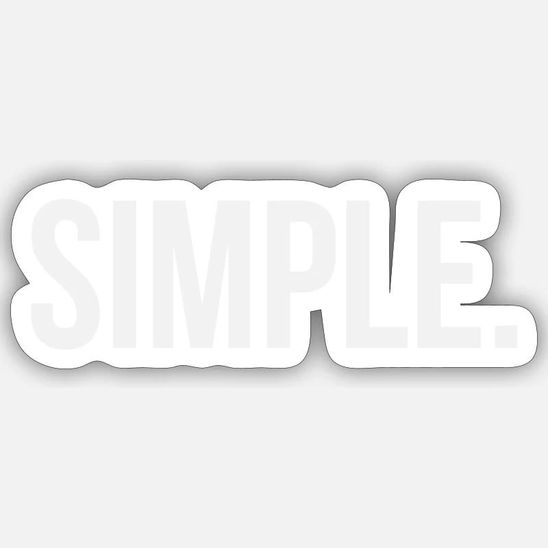 SIMPLE. - Sticker size S (10 x 10 cm) - white matte