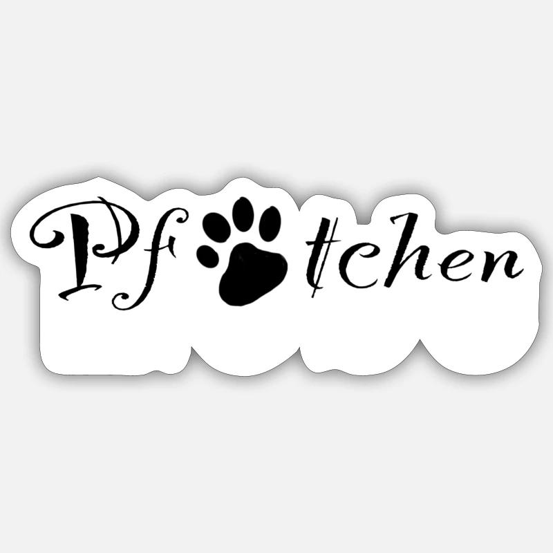 Pfötchen Liebe Sticker Größe S (10 x 10 cm)