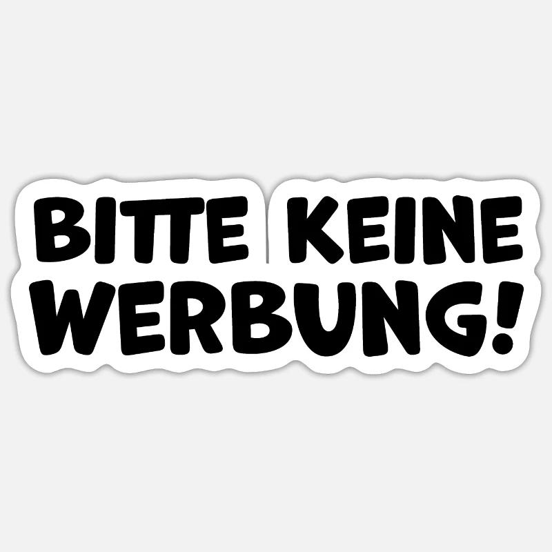 Bitte Keine Werbung Briefe Zeitungen - Sticker Größe S (10 x 10 cm) - Mattweiß