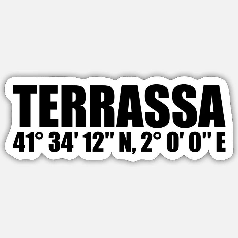 Terrassa Coordinates - Sticker size S (10 x 10 cm) - white matte