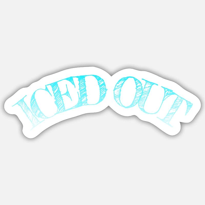Glacé - Sticker taille S (10 x 10 cm) - blanc mat