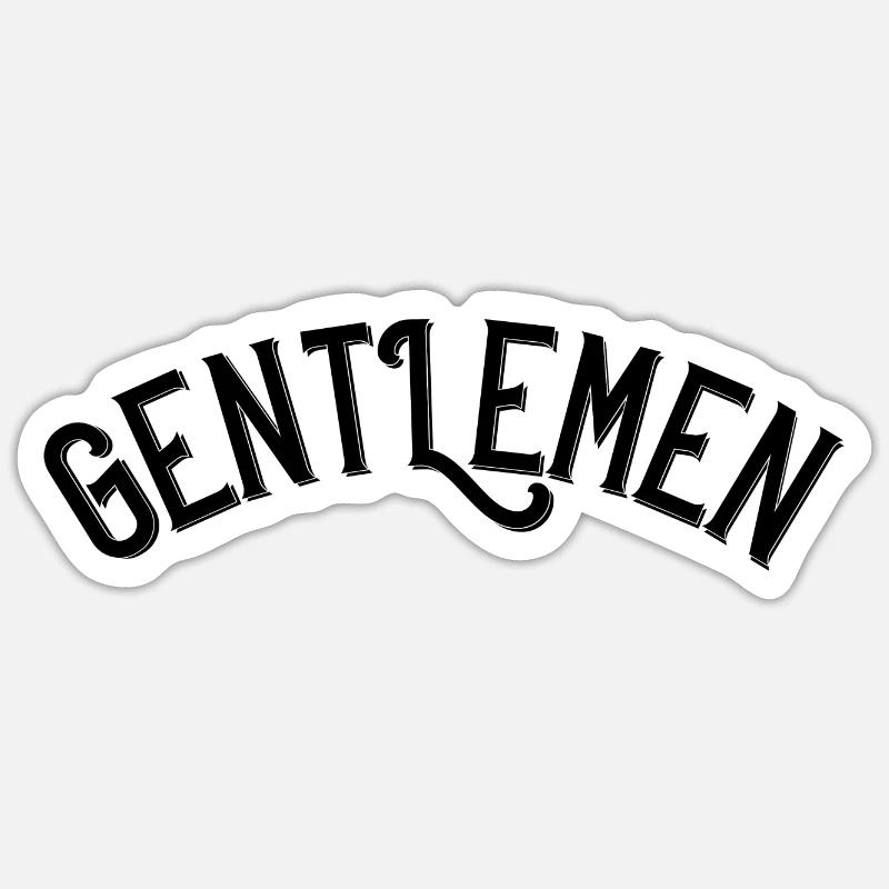 Messieurs - Sticker taille S (10 x 10 cm) - blanc mat
