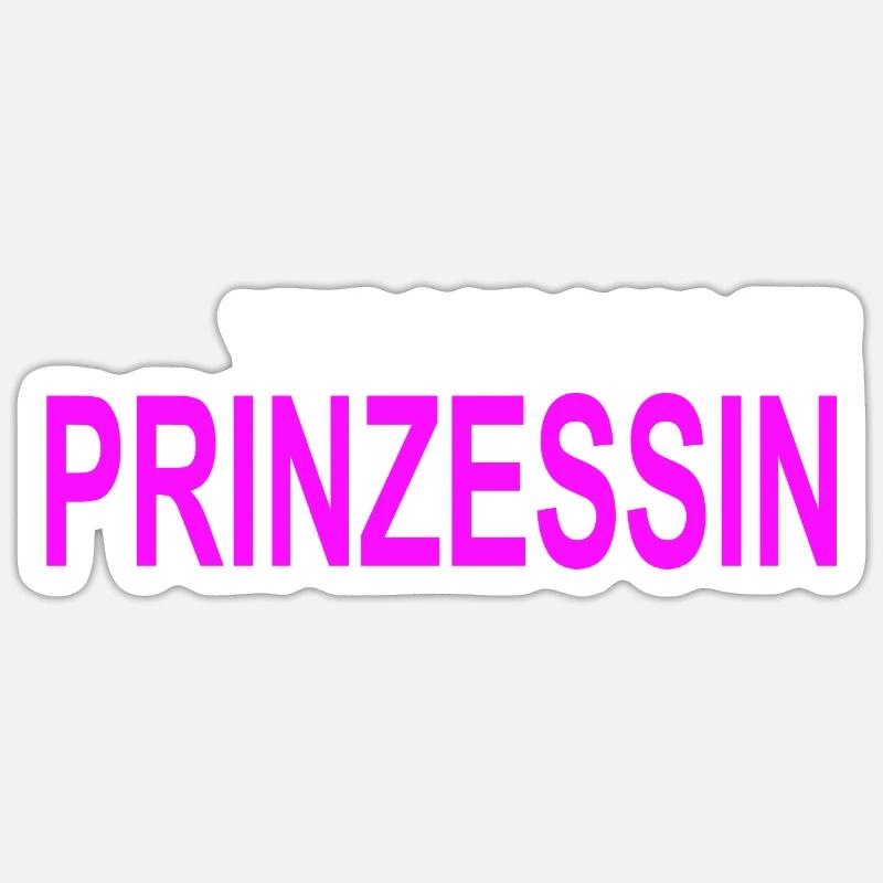 Appelez-moi Princesse - Sticker taille S (10 x 10 cm) - blanc mat