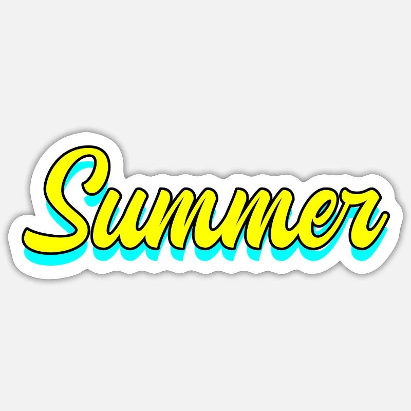 Summer Sommer - Sticker Größe S (10 x 10 cm) - Mattweiß