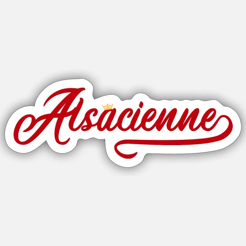 Alsacienne - Sticker taille S (10 x 10 cm) - blanc mat