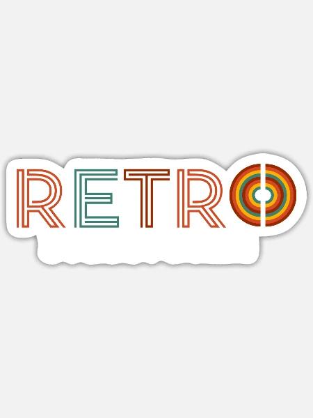 Retro Design streetwear - Sticker Größe S (10 x 10 cm) - Mattweiß
