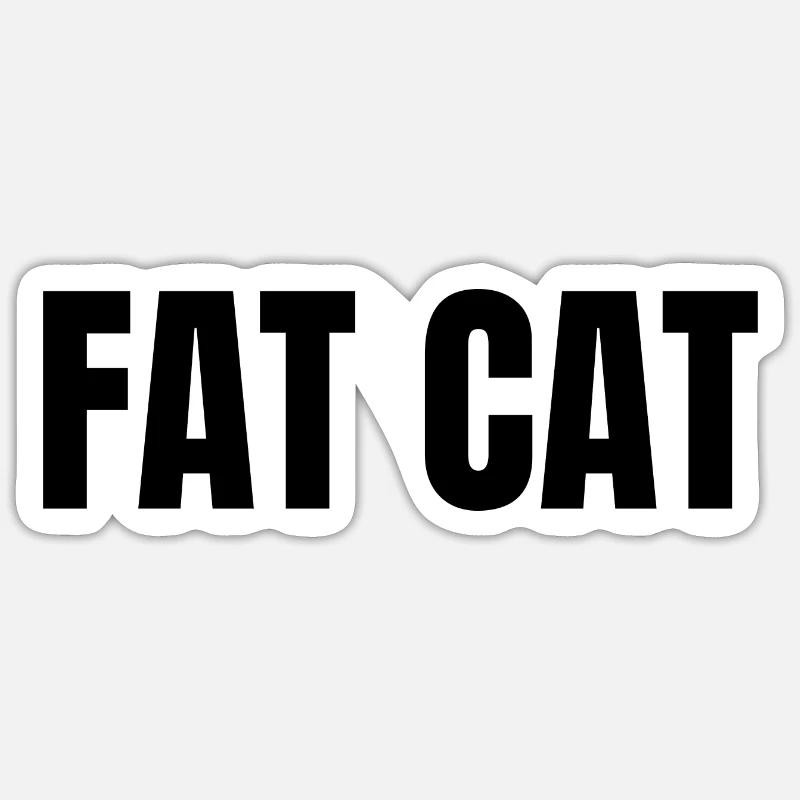Fat Cat Sticker size S (10 x 10 cm)