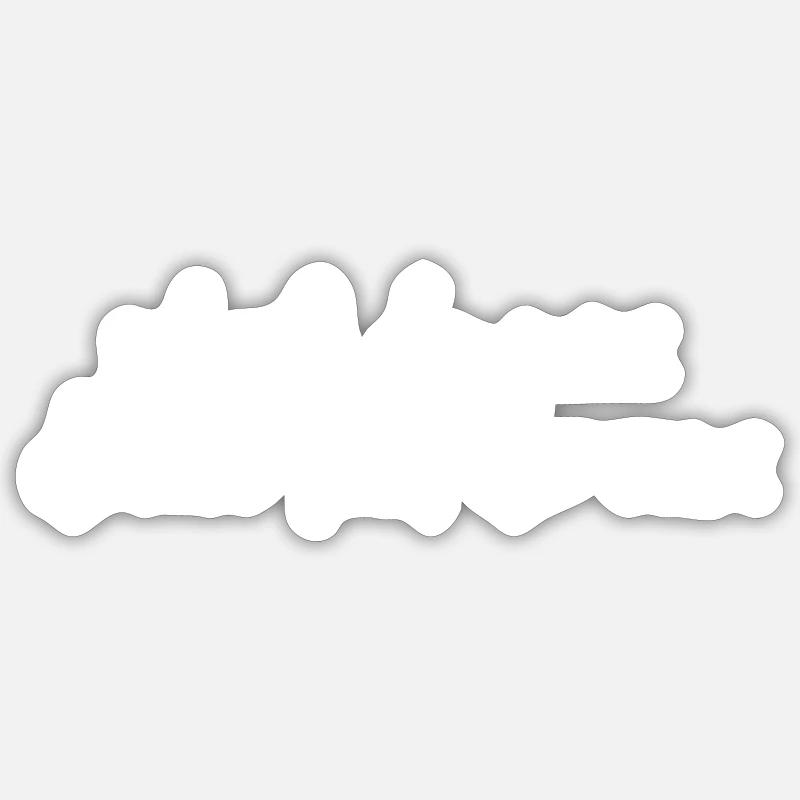 scheiß da nix, dann feid da nix - Sticker Größe S (10 x 10 cm) - Mattweiß