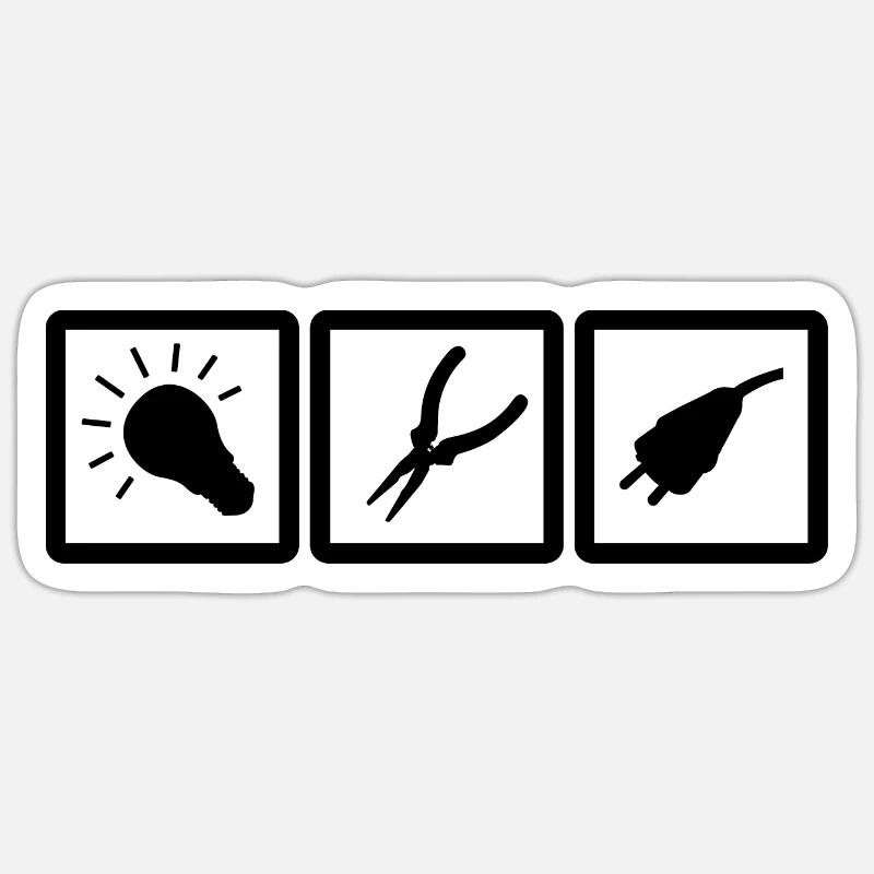 Electrical Engineering Symbols Sticker size S (10 x 10 cm)