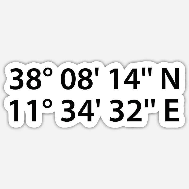Coordonnées de Munich - Sticker taille S (10 x 10 cm) - blanc mat