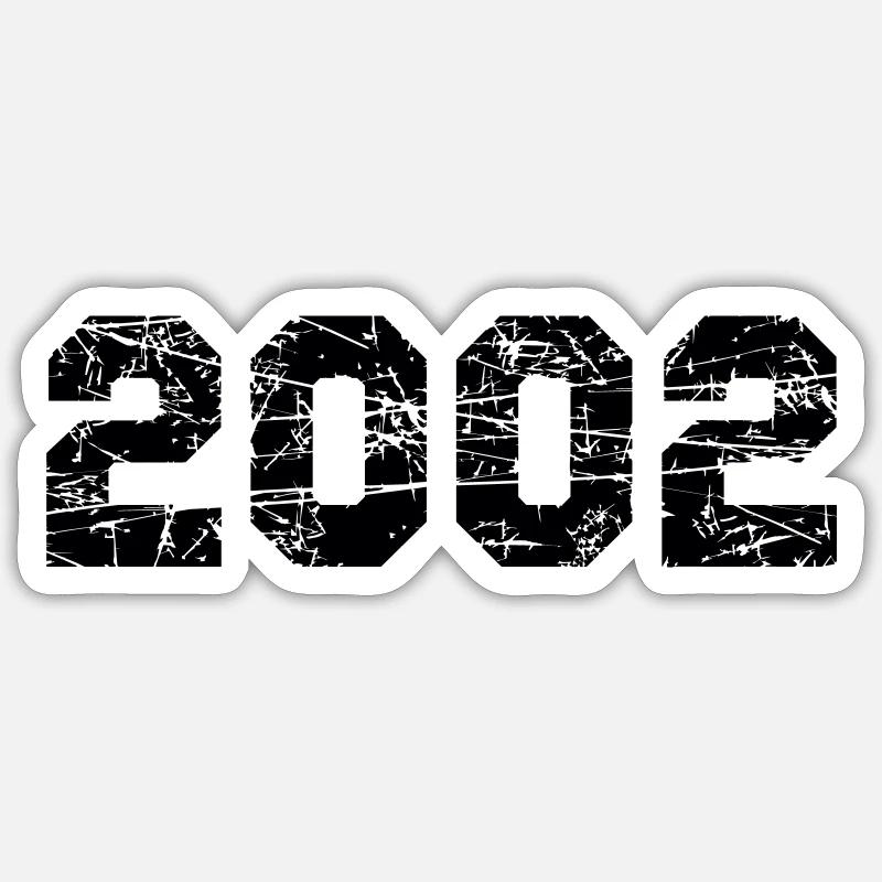 2002 - Sticker taille S (10 x 10 cm) - blanc mat