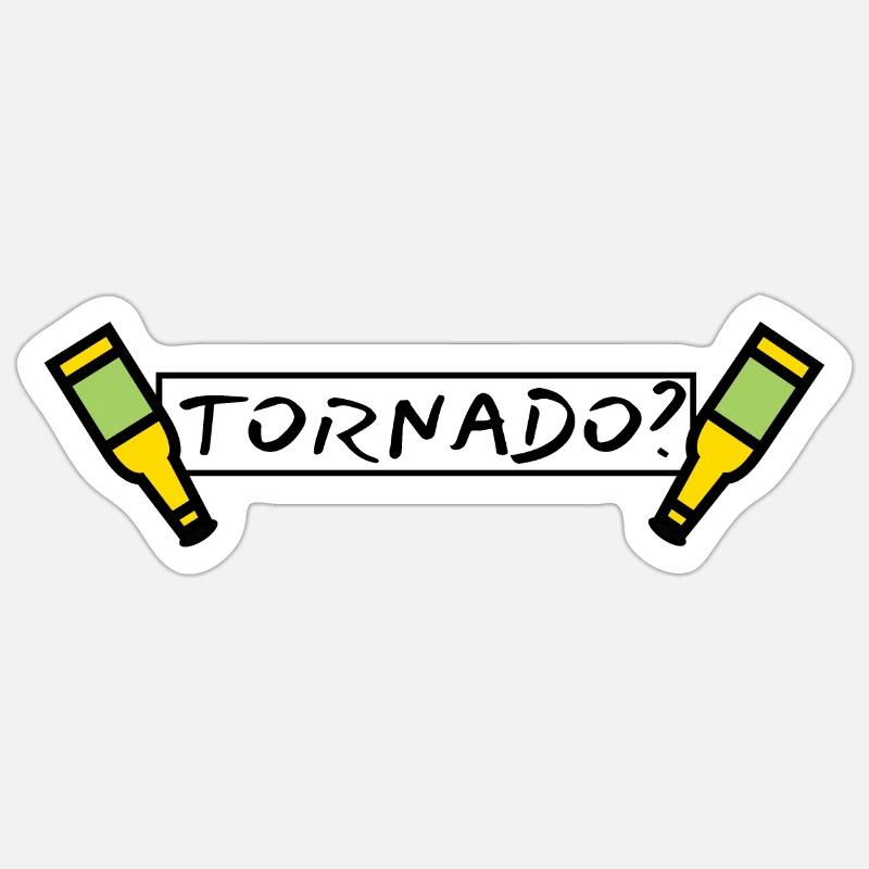 Tornado - Sticker Größe S (10 x 10 cm) - Mattweiß