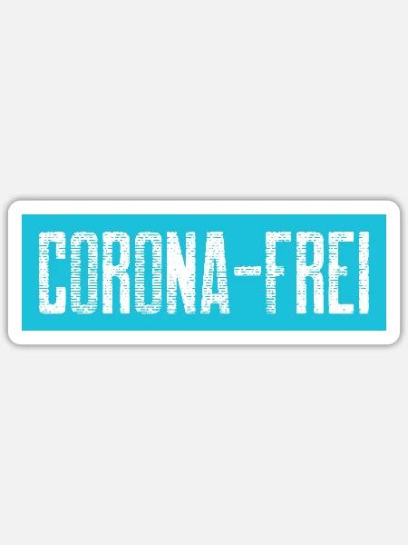 Corona-Frei - Sticker Größe S (10 x 10 cm) - Mattweiß