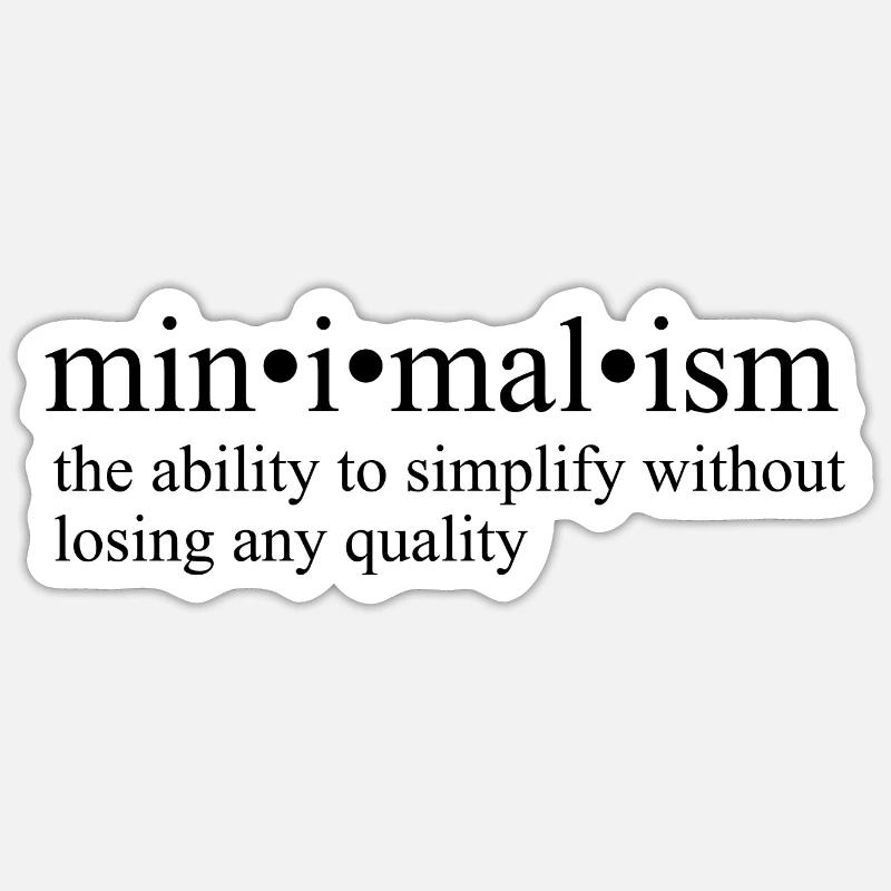 Minimalismus Sticker Größe S (10 x 10 cm)