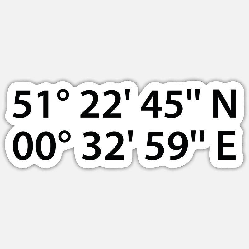 Coordonnées de Gillingham - Sticker taille S (10 x 10 cm) - blanc mat