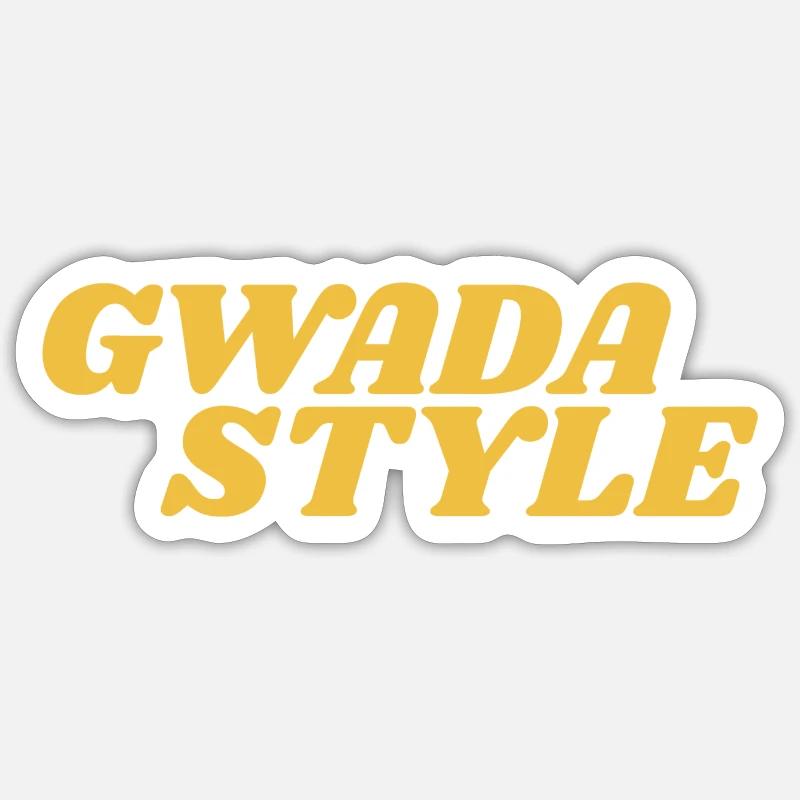 gwada style - Sticker size S (10 x 10 cm) - white matte