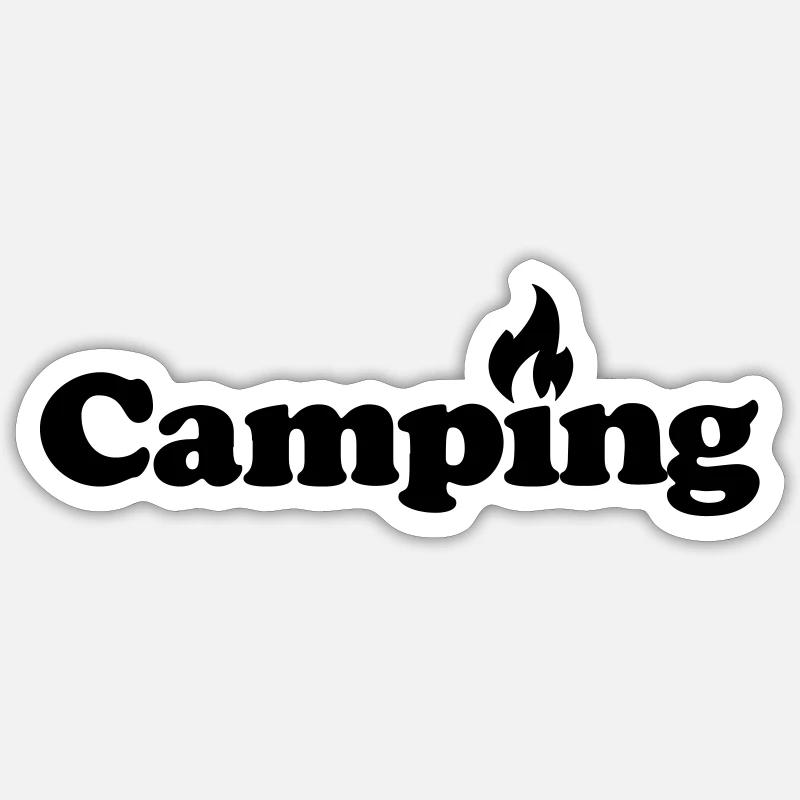 Just Camping - Sticker Größe S (10 x 10 cm) - Mattweiß